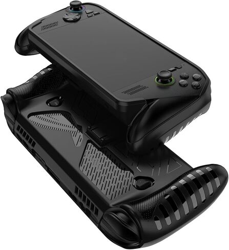 حافظة لجهاز ROG Xbox Ally/ROG Xbox Ally X، غطاء واقٍ مع وظيفة الوقوف، تصميم مريح من مادة TPU عالية المتانة وقبضة معززة وزوايا معززة سهلة الاستخدام (أسود) in Kuwait