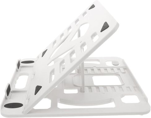 TEHAUX Adjustable Folding Laptop Cooling Stand Portable Heat Dissipation Bracket for Home and Office Use White Plastic Laptop Holder in Saudi Arabia