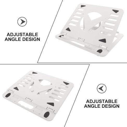 TEHAUX Adjustable Folding Laptop Cooling Stand Portable Heat Dissipation Bracket for Home and Office Use White Plastic Laptop Holder in Saudi Arabia