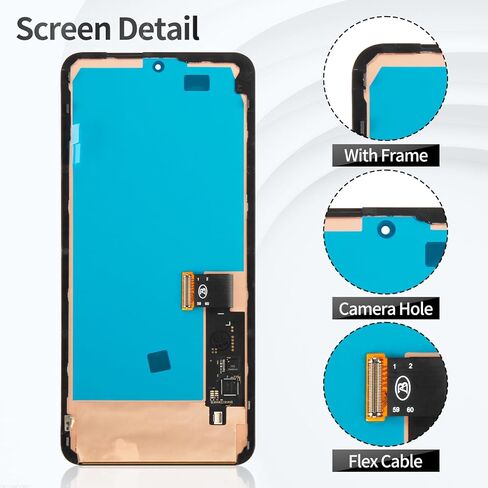 استبدال شاشة OLED لهاتف Google Pixel 8 Pro LCD لإصلاح شاشة Pixel 8 Pro لمجموعات تجميع اللمس الخاصة بمحول الأرقام Pixel 8 Pro مع إطار G1MNW GC3VE أسود in Kuwait
