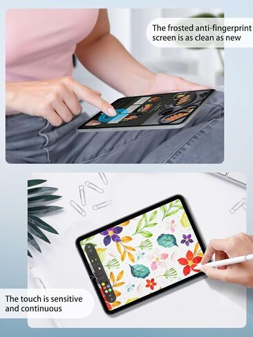 عبوتان من واقي شاشة Paperfeel لجهاز iPad Mini 7 الجيل A17 Pro [2024]، الجيل iPad Mini 6 [8.3 بوصة، 2021]، فيلم PET غير لامع، مضاد للوهج، الكتابة والرسم مثل على الورق، حساس للمس in Kuwait