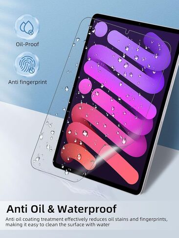 عبوتان من واقي شاشة Paperfeel لجهاز iPad Mini 7 الجيل A17 Pro [2024]، الجيل iPad Mini 6 [8.3 بوصة، 2021]، فيلم PET غير لامع، مضاد للوهج، الكتابة والرسم مثل على الورق، حساس للمس in Kuwait