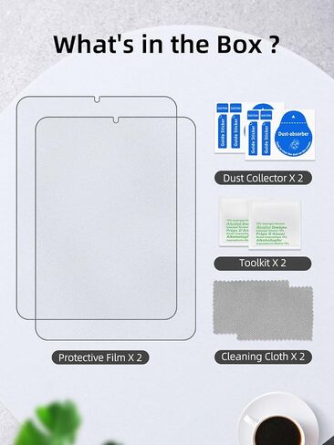 عبوتان من واقي شاشة Paperfeel لجهاز iPad Mini 7 الجيل A17 Pro [2024]، الجيل iPad Mini 6 [8.3 بوصة، 2021]، فيلم PET غير لامع، مضاد للوهج، الكتابة والرسم مثل على الورق، حساس للمس in Kuwait