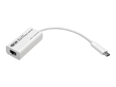 Tripp Lite U436-06N-GBW USB-C Gigabit Ethernet Adapter RJ45, Thunderbolt 3, Plug & Play for Mac Windows Chromebook, White, Cloud Care Pre-Configured Bundle Eligible (1 Pack) in Saudi Arabia