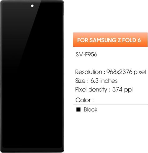 INCELL لهاتف Samsung Galaxy Z Fold6 شاشة بديلة Z Fold 6 شاشة LCD SM-F956u F956b F956w F956a LCD محول رقمي يعمل باللمس جزء إصلاح أمامي صغير خارجي in Kuwait