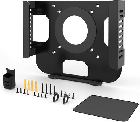 Wall Mount for Mac Mini M1 M2 with Mouse Pad Under Desk Mount for Mac Mini M1 M2 with Anti-Scratch Pad VESA Monitor Mount Compatible with Mac Mini Accessories Mounting Bracket with Screws & Cable Tie in Saudi Arabia
