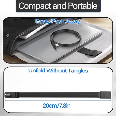 كابل USB C قصير 0.68 قدم PD100W الزاوية اليمنى من النوع C سلك شحن سريع مسطح من النوع USB C ذكر إلى أنثى كابل 90 درجة USB-C تمديد كابل قصير للهاتف 15/16، والكمبيوتر المحمول، والكمبيوتر اللوحي، والمزيد in Kuwait