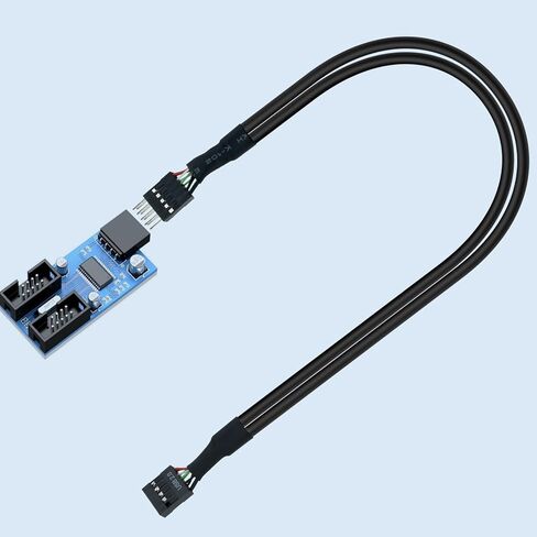 SDTC Tech USB Header Extension Cable, 20.3 inches USB 2.0 9-Pin Male to Female Internal Motherboard Header Cable for USB Ports, Expansion Cards and Motherboard Ports, 2 Pcs in Saudi Arabia