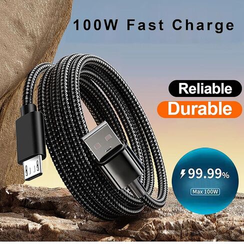 Micro USB Charging Cable for Phonak Charger Case Combi BTE/RIC ,Mini Charger BTE/RIC | 3.3 FT Nylon Braided | Fast-Charging Cord for Hearing Aid Supplies | Not for Phonak Life/Lumity Charger Case in Saudi Arabia