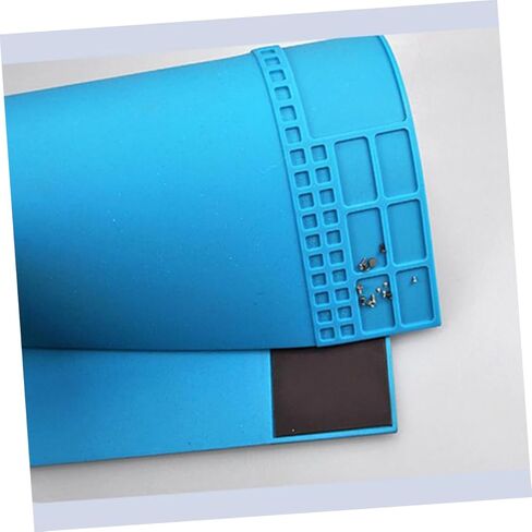 Magnetic Silicone Cell Phone Repair Mat for Digital Equipment Maintenance Large Heat Resistant Workbench in Sky-Blue for Electronics Repair in Saudi Arabia