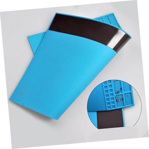 Magnetic Silicone Cell Phone Repair Mat for Digital Equipment Maintenance Large Heat Resistant Workbench in Sky-Blue for Electronics Repair in Saudi Arabia