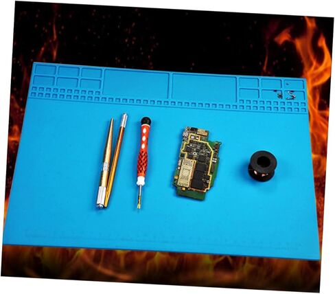 TEHAUX Magnetic Silicone Cellphone Repair Mat Large Heat Resistant Workbench for Mobile Phone Computer Maintenance for Electronics Repair with Scratch in Saudi Arabia