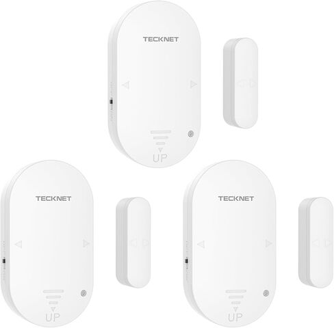 TECKNET Door Alarms for Kids Safety, Door Alarms When Opened, Two-Way Door and Window Alarm Door Alarm for Home Security, 2-in-1 Alarm & Chime, 3-Level Volume Control, Door Sensor Alarm (3 Pack) in Saudi Arabia