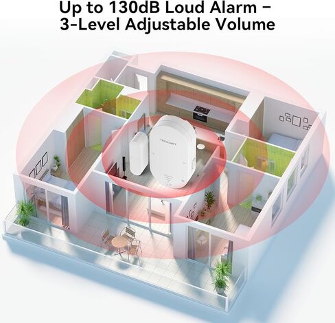 TECKNET Door Alarms for Kids Safety, Door Alarms When Opened, Two-Way Door and Window Alarm Door Alarm for Home Security, 2-in-1 Alarm & Chime, 3-Level Volume Control, Door Sensor Alarm (3 Pack) in Kuwait