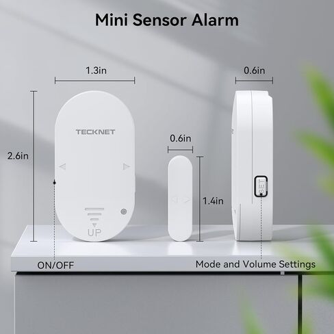 TECKNET Door Alarms for Kids Safety, Door Alarms When Opened, Two-Way Door and Window Alarm Door Alarm for Home Security, 2-in-1 Alarm & Chime, 3-Level Volume Control, Door Sensor Alarm (3 Pack) in Kuwait