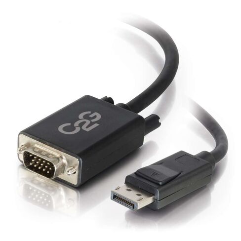 C2G 15ft (4.5m) DisplayPort™ Male to VGA Male Active Adapter Cable - Black (TAA Compliant) in Saudi Arabia