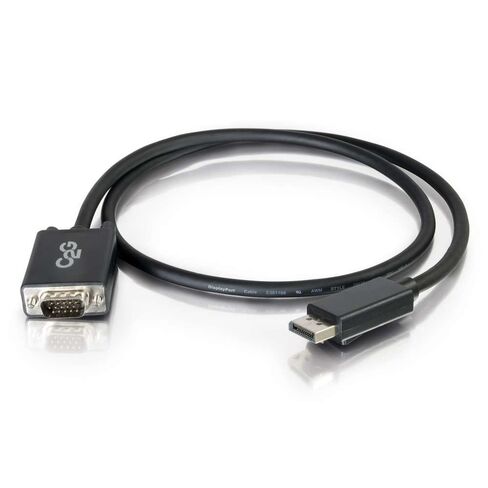 C2G 15ft (4.5m) DisplayPort™ Male to VGA Male Active Adapter Cable - Black (TAA Compliant) in Saudi Arabia