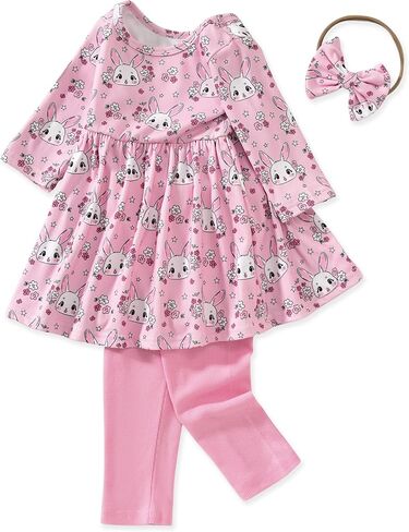 Aalizzwell Toddler Girls Floral Tunic Outfit for Fall Winter in Saudi Arabia