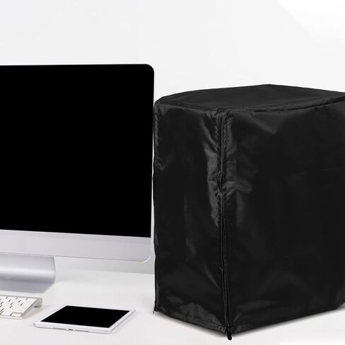 TEHAUX Desktop CPU Dust Cover Waterproof Protector for Mid-tower Computer Host, Anti-static Black 420d Fabric Case, Suitable for Home and Office Use, 50x21x46cm in Saudi Arabia