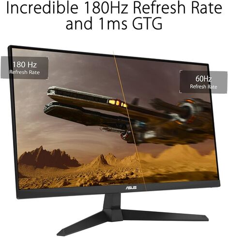 ASUS TUF Gaming 27" FHD IPS Monitor with 1ms Response Time, 180Hz Refresh Rate, Anti Glare, Flicker Free, VESA Mount (100mm), Displayport, HDMI & Dockztorm USB Port Expander, Black Color 2 Pack in Saudi Arabia