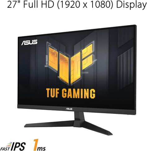 ASUS TUF Gaming 27" FHD IPS Monitor with 1ms Response Time, 180Hz Refresh Rate, Anti Glare, Flicker Free, VESA Mount (100mm), Displayport, HDMI & Dockztorm USB Port Expander, Black Color 2 Pack in Saudi Arabia