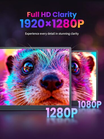 Portable Monitor with Stand 10.5" Ultra Slim Mini 16:10 FHD, 178° Wide View,1500:1,100% sRGB Eye-Care, USB-C & HDMI Secondary Monitor for Raspberry Pi/Switch/PS4/PS5/Phone in Saudi Arabia