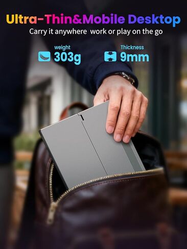 Portable Monitor with Stand 10.5" Ultra Slim Mini 16:10 FHD, 178° Wide View,1500:1,100% sRGB Eye-Care, USB-C & HDMI Secondary Monitor for Raspberry Pi/Switch/PS4/PS5/Phone in Saudi Arabia