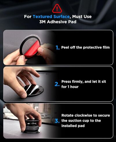 OUTMX Vacuum Magnetic Phone Holder for Car for Ford Mustang 2 Door Coupe 2015-2022 Accessories, 360° Adjustable Suction Cup Phone Mount for Dashboard Windshield,Black in Saudi Arabia