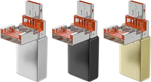 قارئ بطاقات من النوع C إلى MicroSD، وصول سهل للملفات مع محولات USB المضمنة لقارئ بطاقات الذاكرة من النوع C للكمبيوتر المحمول in Saudi Arabia