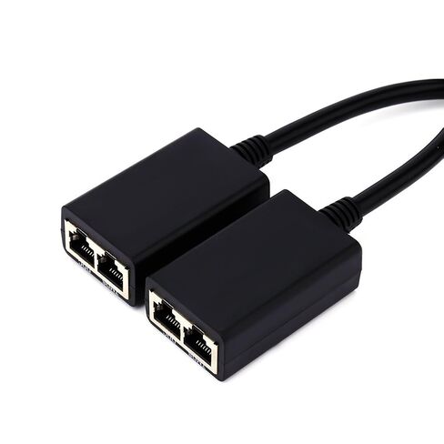 JTLB 30M Over RJ45 CAT5e CAT6 LAN Ethernet Balun مكرر مكرر يصل إلى 1080P، كابلات شبكة الإشارة متضمنة، يدعم ثلاثي الأبعاد in Kuwait