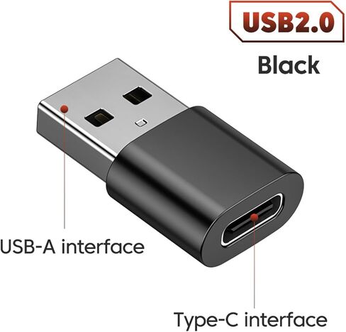محول USB C أنثى إلى USB ذكر بسرعة نقل 480 ميجابت في الثانية غلاف معدني لأجهزة الكمبيوتر المحمولة والأجهزة اللوحية شحن النوع C أنثى إلى USB ذكر in Kuwait