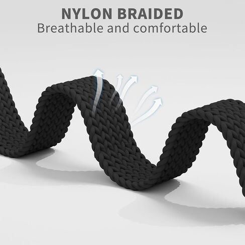 Braided Nylon Watch Band Compatible with Amazfit Helio Strap, 22mm Magnetic Stretchy Elastic Fabric Bands for Amazfit Helio Strap in Kuwait