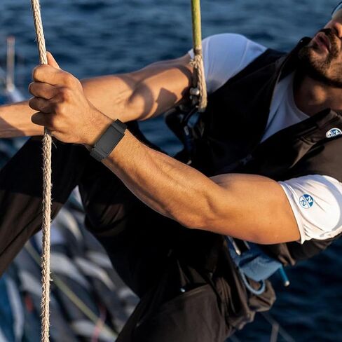 Braided Nylon Watch Band Compatible with Amazfit Helio Strap, 22mm Magnetic Stretchy Elastic Fabric Bands for Amazfit Helio Strap in Kuwait