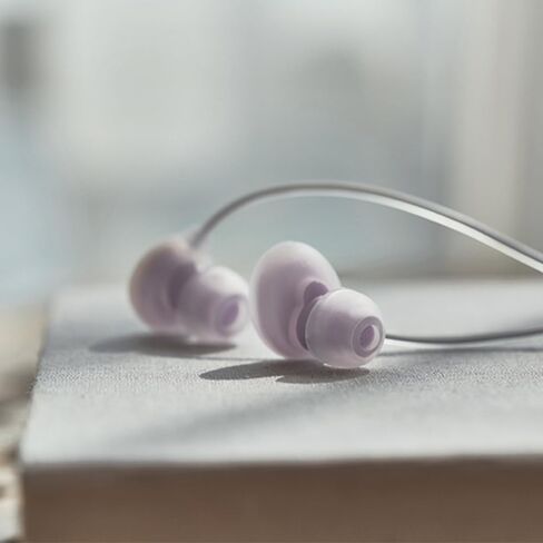 سماعات أذن سلكية من AZLA ASE-600 ASMR مع ميكروفون - سماعات أذن من السيليكون الناعم للمدرسة، سماعات أذن مريحة، سماعات أذن سلكية USB-C للاستماع الطويل - سماعات Apple iPhone 16 (فضية) in Kuwait
