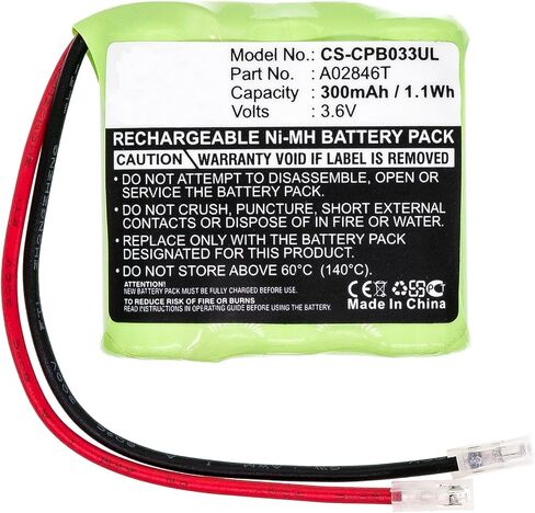 بطارية هاتف لاسلكي، 300 مللي أمبير Ni-MH، 3.6 فولت، 2/3AAA × 3، أخضر in Kuwait