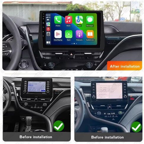 راديو ستيريو لسيارة Toyota Camry 2021 2022 2023 2024 - Biorunn Wireless Car-Play Android Auto GPS Navigation - (4GB+64GB) وحدة الرأس 10.1 بوصة Blue-Tooth 5GWiFi Update Kit RDS FM DSP Camera in Kuwait