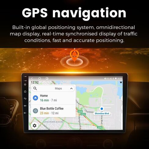 راديو ستيريو لسيارة Toyota Camry 2021 2022 2023 2024 - Biorunn Wireless Car-Play Android Auto GPS Navigation - (4GB+64GB) وحدة الرأس 10.1 بوصة Blue-Tooth 5GWiFi Update Kit RDS FM DSP Camera in Kuwait