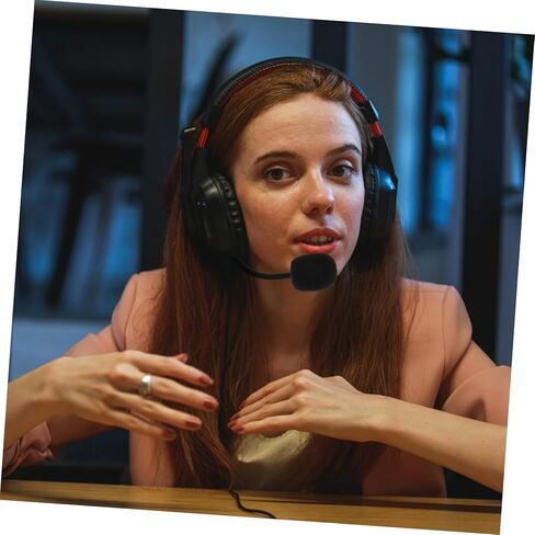NUOBESTY Noise Cancelling Headset Microphone Line Control Wired Gaming Headphone Mic for Live Streaming Voice Calls Conference Hosting Compatible with Plug in Headphones and Amplifiers in Saudi Arabia