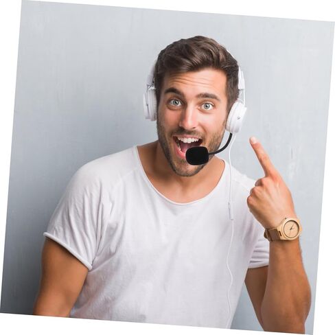 NUOBESTY Noise Cancelling Headset Microphone Line Control Wired Gaming Headphone Mic for Live Streaming Voice Calls Conference Hosting Compatible with Plug in Headphones and Amplifiers in Saudi Arabia