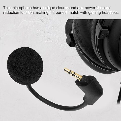 Replacement Microphone for Cloud Gaming Headset | Gold Plated 3.5mm Plug with Noise Reduction, No Oxygen Copper Core for Enhanced Bass & Clear Gaming Audio in Saudi Arabia