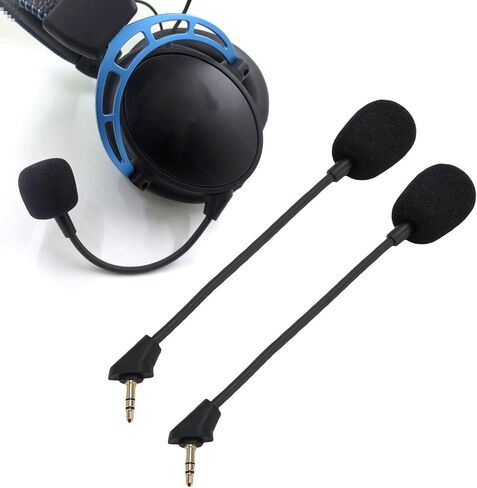 2Pcs Detachable Microphone Replacement for Cloud S Gaming Headset, Noise Reduction Boom Mic with Gold Plated Connector for Computer PC in Saudi Arabia