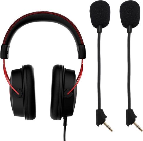 2Pcs Detachable Microphone Replacement for Cloud S Gaming Headset, Noise Reduction Boom Mic with Gold Plated Connector for Computer PC in Saudi Arabia