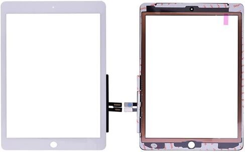 بديل لجهاز iPad الجيل السادس A1893 A1954 2018 Ver. عدسة شاشة تعمل باللمس محول رقمي زجاجي الولايات المتحدة الأمريكية (أسود + زر الصفحة الرئيسية) in Kuwait