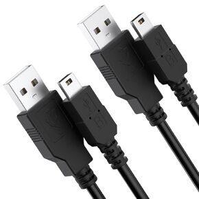 Vancle 2 حزمة لكابل شحن وحدة التحكم PS3، كابل USB صغير بطول 3.3 قدم لأجهزة التحكم Sony PS3/ PS3 Slim/PS Move، TI84 Plus CE، مشغل MP3، الكاميرات الرقمية in Kuwait