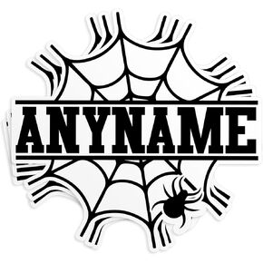Custom Name Sticker Personalized Spider Web Spooky Name Waterproof Die-Cut Vinyl Stickers for Tumbler, Water Bottle, Laptop, Hard Hat, Phone, Cute Gifts for Her Him in Kuwait