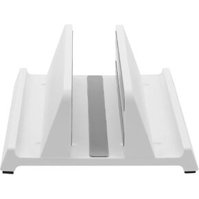 jojofuny Adjustable Abs Laptop Stand and Vertical Tablet Holder, Single Slot Desktop Mount Base Compatible with Phone and Tablet, White Portable Dock for Office and Home Use in Kuwait