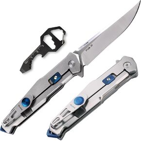 سكين جيب للتخييم قابل للطي من Ruike، 14c28n، قفل الإطار، محمل كروي، فتح سريع للزعنفة، هارند 3.66 بوصة شفرة كبيرة كبيرة من الفولاذ المقاوم للصدأ، صيد تكتيكي للبقاء على قيد الحياة الجاذبية Microtech، مشبك حزام Edc، معدات تاك أثقل للإنقاذ الذاتي البارد في ال in Kuwait