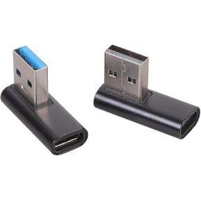 1 Pair USB3.0 to Type C Converter 90 Degree Bend for Data Transfer Power Devices Left and Right Angled USB a to USB C Converter Replacement Adapter Data Transfer and Powering Devices in Kuwait