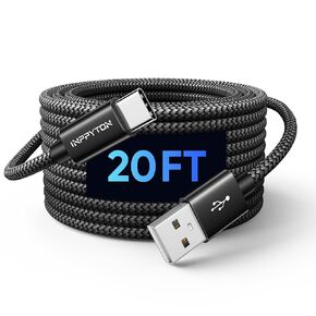 Long USB C Cable 15Ft, USB to USB C Cable Fast Charging Premium Nylon Braided Compatible with iPhone 16 15 Series Samsung Galaxy/Note/LG/Moto/Google/Pixel/Sony and Other USB-C Device Charging Cord in Saudi Arabia