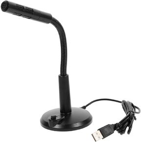 ميكروفون USB لسطح المكتب من Housoutil للكمبيوتر مع حامل ميكروفون مكثف محمول لبث الاجتماعات والدردشة الصوتية وتصميم مدمج مع ضوء مؤشر الطاقة in Saudi Arabia